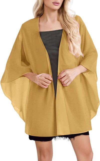 Chiffon Sjaal - Dunne Blouse - Feestelijke Gelegenheid - Meerlaags Ontwerp - 18 x 18 cm - Effene Kleur