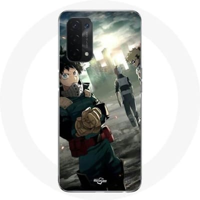 Coque Oppo A54 5G izuku Midoriya, shoto Todoroki, Bakugo Katsuki, war, one for all, my hero academia anime - Maniacase