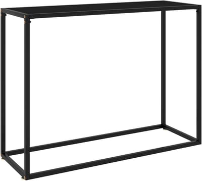 Consoletafel - Bijzettafel Wandtafel - Decoratie Plaatsen - Gehard Glas - 100 x 35 x 75 cm - Zwart