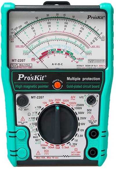 Analoge Multimeter - Testapparaat Meetinstrument - Elektronica Meten - Beschermende Functie - Batterij Aangedreven