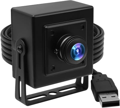 Webcam Fisheye - 1080p Camera - Beveiliging Thuis - 180 Graden Kijkhoek - Compact Model - Zwart