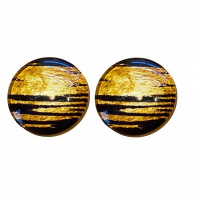 Clip oorbellen -Golden strips -2 cm- zwart- goudkleur- geen gaatje- Charme Bijoux