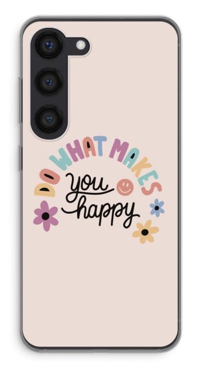 Case Company® - Hoesje geschikt voor Samsung Galaxy S23 hoesje - Happy days - Soft Cover Telefoonhoesje - Bescherming aan alle Kanten en Schermrand