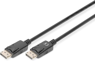 Digitus DB-340100-030-S DisplayPort-kabel DisplayPort Aansluitkabel DisplayPort-stekker, DisplayPort-stekker 3.00 m Zwa