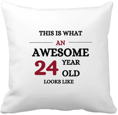 Akyol - this is what an awesome 24 year old looks like Kussen hoes - Hoera 24 jaar - iemand die 24 jaar is geworden - de jarige - verjaardagscadeau - kado - geschenk - gift - leuke verjaardagscadeau - felicitatie - 40 bij 40 cm