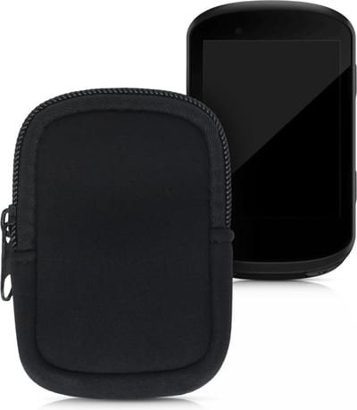kwmobile Tas geschikt voor Garmin Edge 530 / 830 - Hoes voor Fiets GPS - Van neopreen - Hoesje voor fietsnavigatie in zwart.