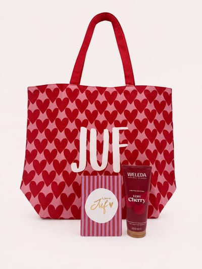 Juf •Cadeaupakket Dames• bedankt lieve juf • Hartjestas Weleda Cherry - Cadeau voor Vrouwen - Perfect Gifts