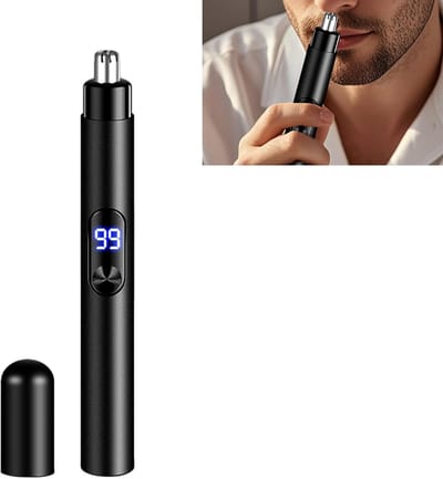 Elektrische Neushaartrimmer – 1 Stuk – 14,8 × 1,6 cm – Lichtgewicht & Draagbaar – Met Beschermkap – Oplaadbaar – Eenvoudig in Gebruik – Zwart