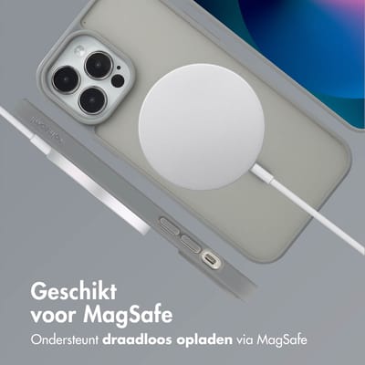 imoshion Hoesje - Geschikt voor iPhone 13 Pro Max - Color Guard Backcover geschikt voor MagSafe - Grijs