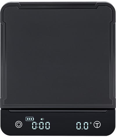 Digitale koffieweegschaal met timer, nauwkeurigheid 0,1 gram/3 kg, uiterst nauwkeurige elektronische keukenweegschaal, weegschaal voor espresso, voedselweegschaal, schilfunctie (exclusief batterijen)