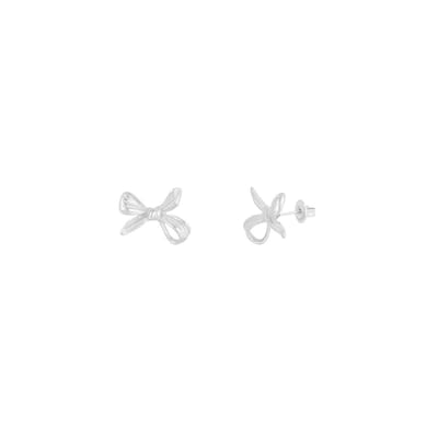 Upside Down Strik Oorbellen | RVS (verkleurt niet) Zilverkleurig | Cadeau voor haar |