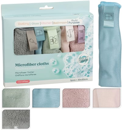 Koopman - Microvezeldoeken Set - Universeel - 5 Stuks - 30x30 cm