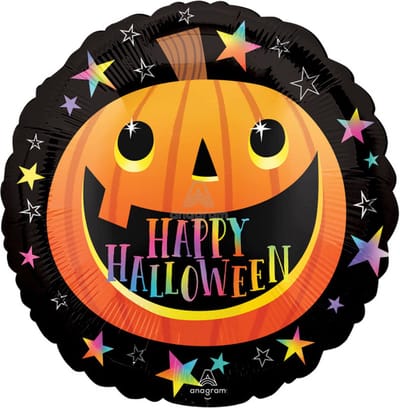 Anagram Folieballon Happy Halloween 45 Cm Zwart/oranje