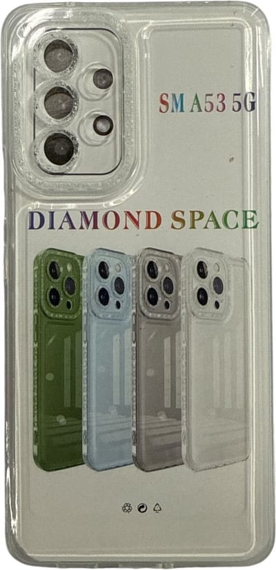 Diamond Space Telefoonhoesje met Camera Bescherming voor Samsung Galaxy A53 - FuturiQ - Transparant