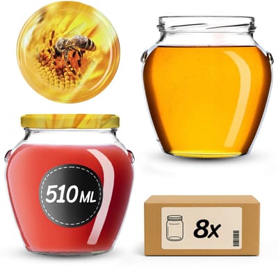 KADAX Amphora Jar fi82 510ml + lid wz15 Honey 3