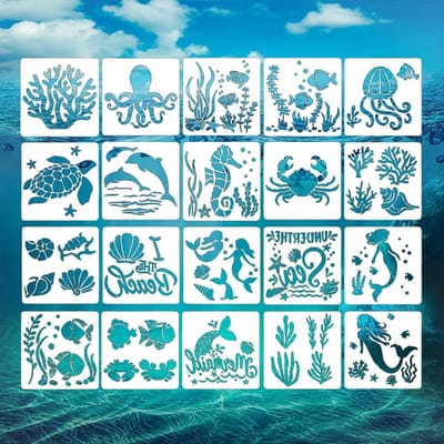 Set van 20 Herbruikbare Sjablonen voor Schilderen en Tekenen - Dierlijke Vormpjes voor Creatieve Knutselprojecten en Scrapbooking