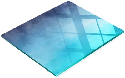 Duurzame en stijlvolle snijplank van gehard glas met rookpatroon, 60x52 cm