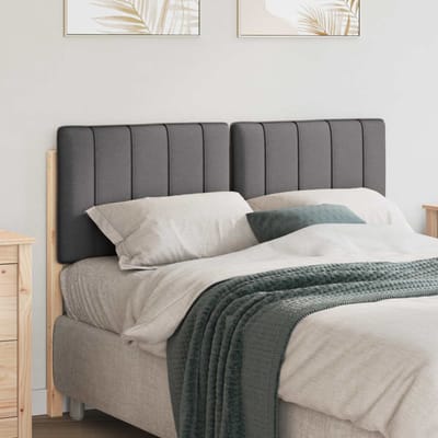 vidaXL - Gestoffeerd - hoofdbord - Bruin - en - Donkergrijs - 120 - cm