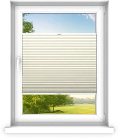 time4blinds - Plisségordijn zonder boren op maat gemaakt - Vouwgordijn - Plisségordijn privacy en zonwering - Eenvoudige installatie - Kant-en-klaar plisségordijn - 30x60 cm - Roomwit