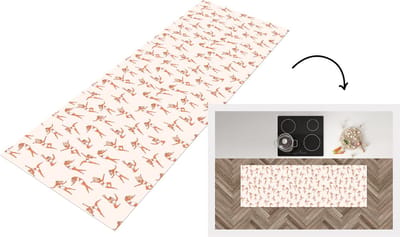 Keukenloper - Loper keuken - Dans - Danseres - Vrouw - Patroon - 150x50 cm - Keukenloper vinyl