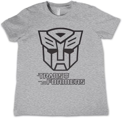 Transformers Decepticon Monotone Kids T-shirt Heathergrey