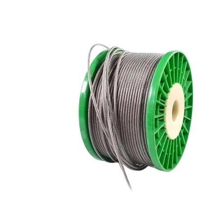 Roestvrijstalen Kabel - Staaldraad Waslijn - Vastzetten en Ophangen - PVC Gecoat - 20 mm - 10 meter - Zilver
