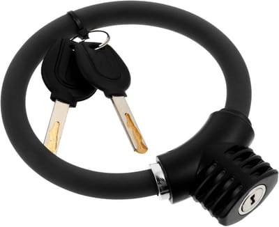 Fiets ringslot - Beveiligingsslot - Fiets beveiligen - Krasvrij PVC oppervlak - 13 cm - Zwart