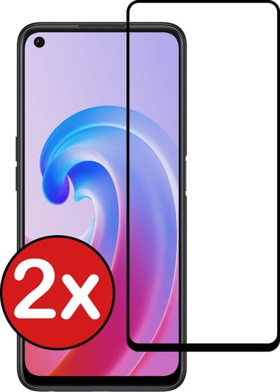 Screenprotector - 2 Stuks - Geschikt voor OPPO A76 - Full Cover - Beschermglas - Gehard Glas - Tempered Glass - Screen Protector