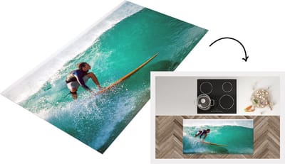 Keukenloper - Loper keuken - Surfen op golfen - 120x60 cm - Keukenloper vinyl