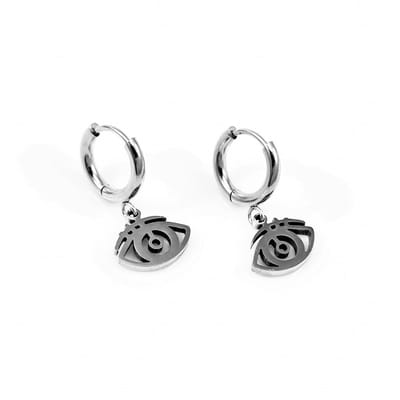 Oorringen met Turks Oog van Nazar Hanger - RVS Zilverkleur - Oorbellen Dames