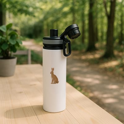Hacebo® - Konijnen waterfles met draaidop grijs - Konijn - Dieren liefhebbers - Knaagdieren - huisdieren - water fles - 850ML