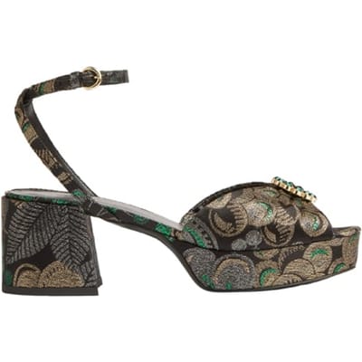 LK Bennett Brittany Sandal Black Mix Maat: 36 | Sandalen Outlet | Dames | Zand