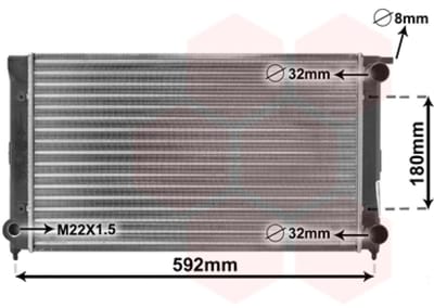 Van Wezel - RADIATOR VOOR SEAT TOLEDO I 1991-1999 1L0121253B