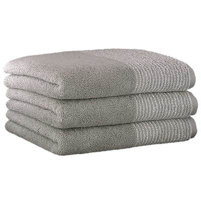 Cawoe Handdoek Luxury Home Two-Tone Een maat, 50x100 Set van 3
