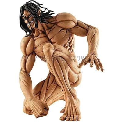 Attack on Titan Eren Levi Figurine d'Action Shingeki no Kyojin Le Titan Fondateur Figurine Modèle Jouets 15cm Ornements de Bureau beige