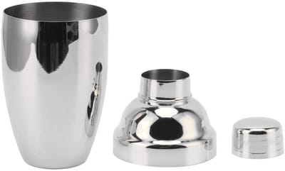 Stainless Steel Wine Shaker met Strainer en Lid - Kleine Martini Shaker - Mini Cocktail Shaker voor Gemengde Dranken - Bar Shaker (Zilver)
