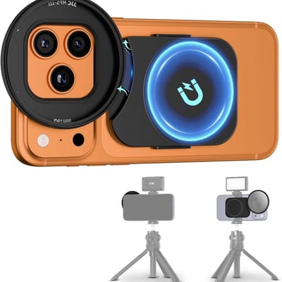 67mm Telefoonfilteradapter voor Smartphones - Dubbelzijdige Magnetische Lensfilterring met 1/4-20 Inch en Hot Shoe voor Fotografie en Videografie