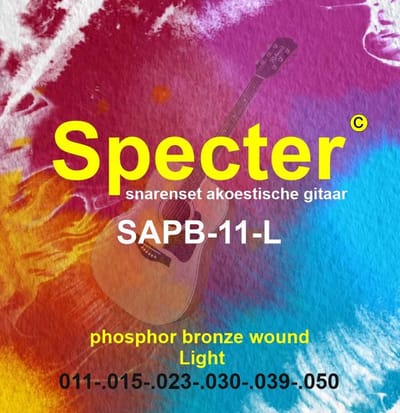 Specter Strings premium professionele snaren voor de Akoestische Gitaar | Akoestische snarenset | Stalen snaren | Western gitaar