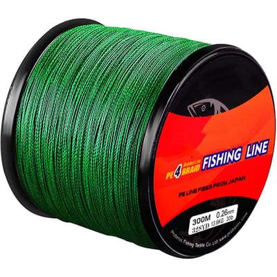 PE Gevlochten Vislijn 300m 30lb 2.5 Rots Zee Vislijn voor Zoutwater Zoetwater Groen red