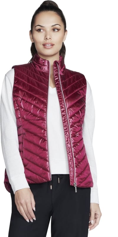 Skechers GO Shield Shine Vest JA151-PKRD, Vrouwen, Roze, Mouwloos, maat: L