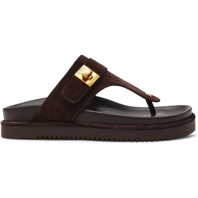 Steve Madden Tuned-in Sandals Chocolate Brown Suede Taglia: 39 | Infradito Outlet | Donna | Marrone
