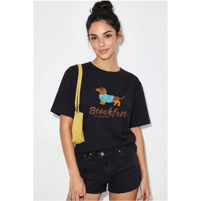 Oversized Gedrukt Katoenen Jersey T-shirt