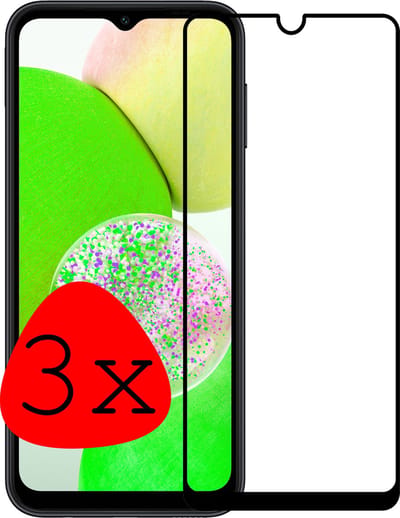 Screenprotector - 3 Stuks Geschikt voor Samsung Galaxy A14 - Full Cover - Beschermglas - Gehard Glas - Tempered Glass - Screen Protector