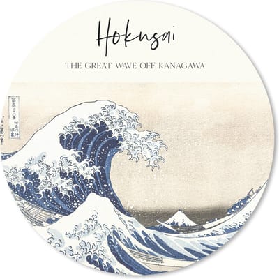Muismat rond 20x20 cm - Mousepad De grote golf van Kanagawa - Katsushika Hokusai - Japanse kunst - Ronde muismatten