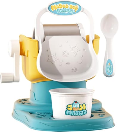 IJsmachine voor kinderen - Dessertmaker Yoghurtijs - Thuis Desserts Maken - Handmatige Bediening - 175x221x192cm - Geel