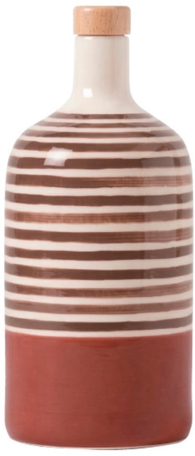 Materico Rosso – Handgemaakte Keramische Fles Extra Vergine Olijfolie uit Puglia – 500 ml