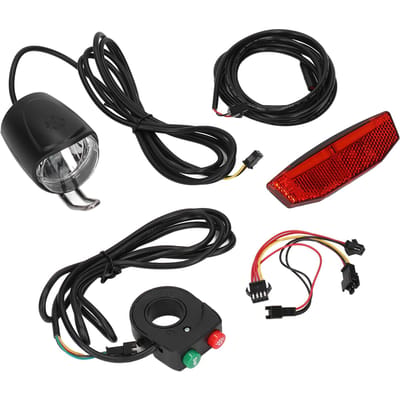 Elektrische Fiets Bel Koplamp en Achterlicht Kit DK11 Aluminiumlegering Kunststof Elektrische Fiets Verlichting
