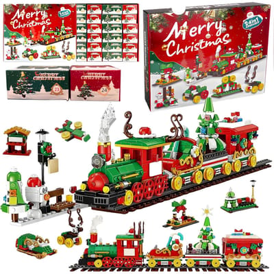 Trein Bouwset Speelgoed – 24 Onderdelen – Adventskalender 2026 – Kerstpakket
