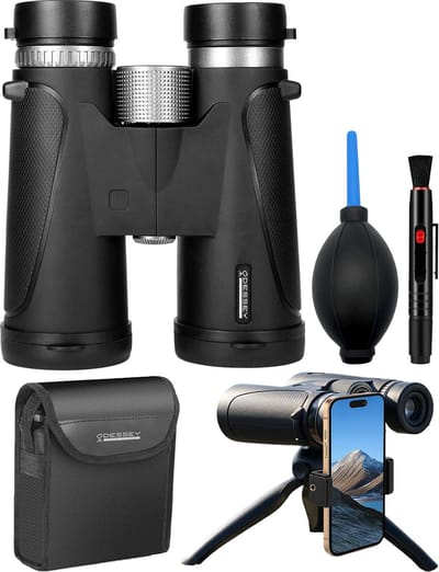 ODESSEY Verrekijker - met Tripod, Case, Onderhoudskit en Telefoonhouder - 10x42 - FMC - BAK-7 - voor Volwassene & Kinderen