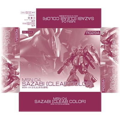 En Stock RG 1/144 Sazabi Version Couleur Transparente Kit de Modèle à Assembler Figurines d'Action Jouet Modèle en Plastique Ornement de Bureau Cadeau Surprise
